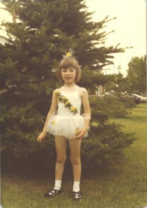 Taken just before the dance recital, 1976.