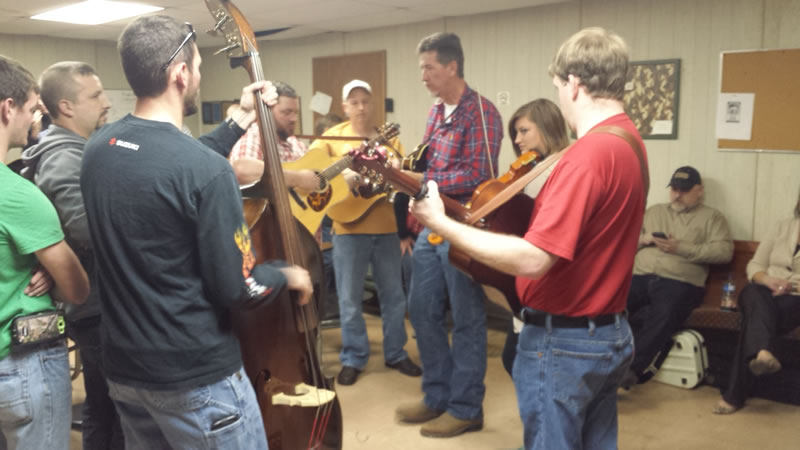 Various Bluegrass groups enjoyed a casual jam session in various rooms while the main acts performed on stage.
