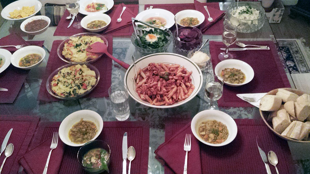 Our simple tasting party yielded wonderful leftovers and great conversation.