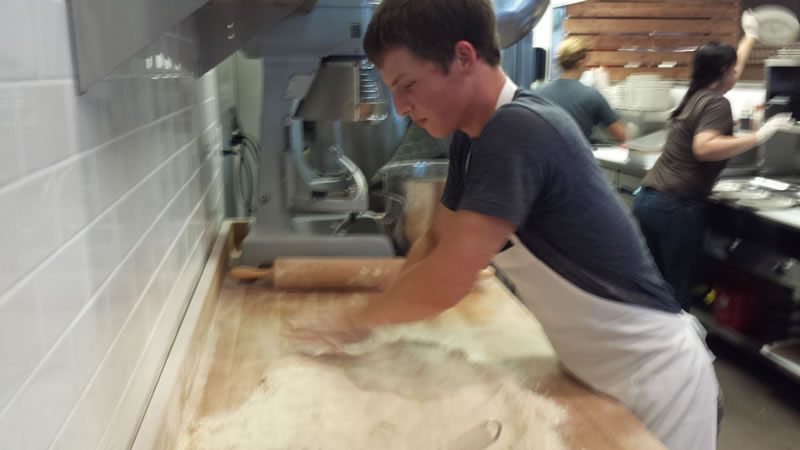 Biscuits are made from scratch, not by a machine